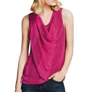 CAbi Pink Drapey Brilliant Blouse XS